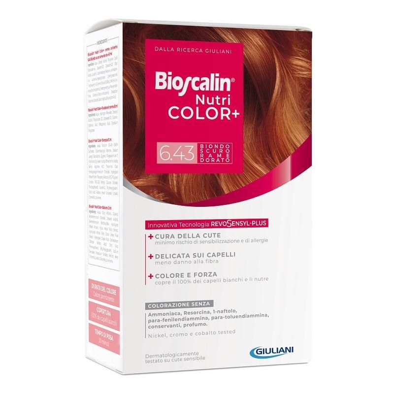 Bioscalin Nutricolor Plus - Colorazione Permanente 6,43 Biondo Scuro Rame Dorato