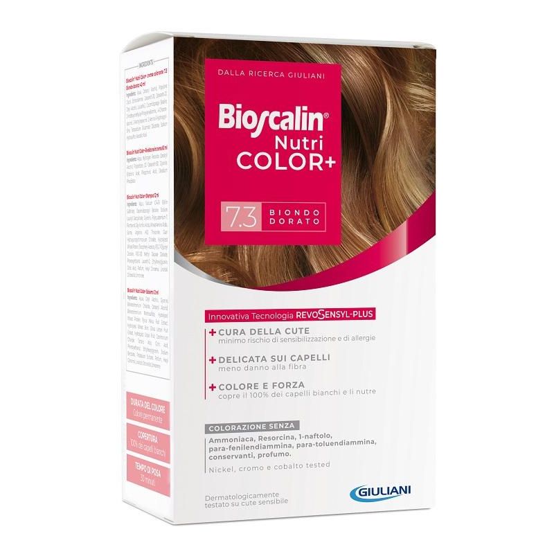 Bioscalin Nutricolor Plus - Tinta Permanente per Capelli 7,3 Biondo Dorato
