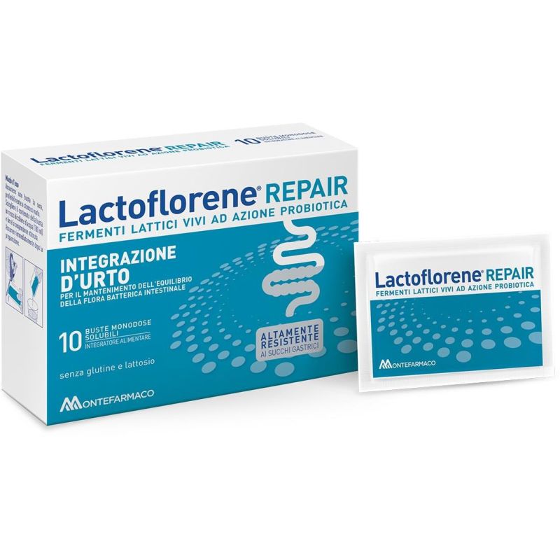 Lactoflorene Repair - Probiotico Digestivo in Bustine, Confezione da 10