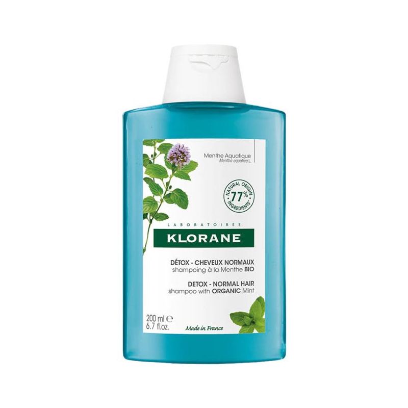 Klorane Bio Detox Shampoo con Menta Acquatica 200ml