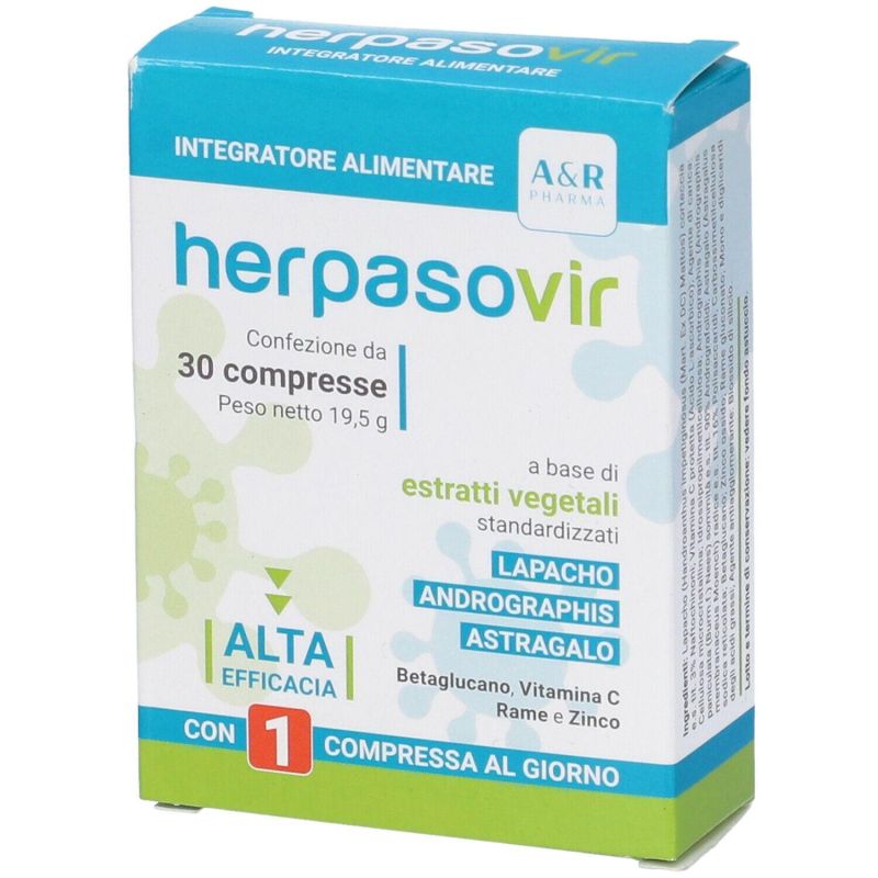 Herpasovir Trattamento Antivirale - Confezione da 30 Compresse