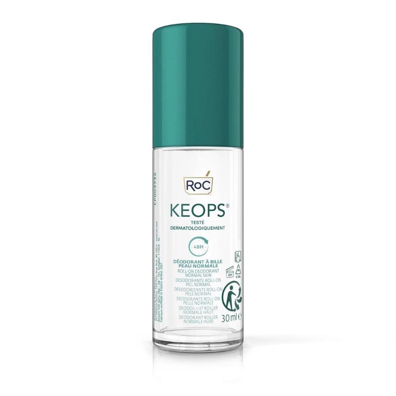 Roc Keops Deodorante Roll-On per Pelle Normale, 30ml