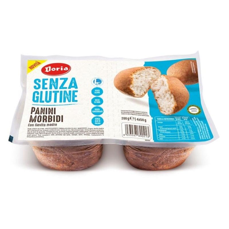 Doria Senza Glutine - Panini Morbidi (4 Pezzi da 50g)