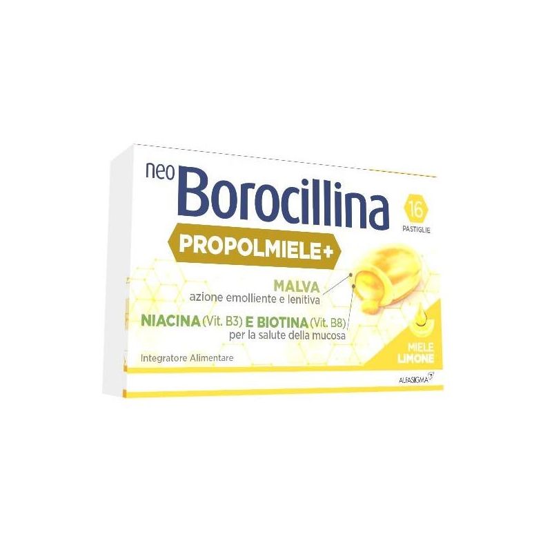 Neoborocillina Propolmiele con Miele e Limone - 16 Pastiglie
