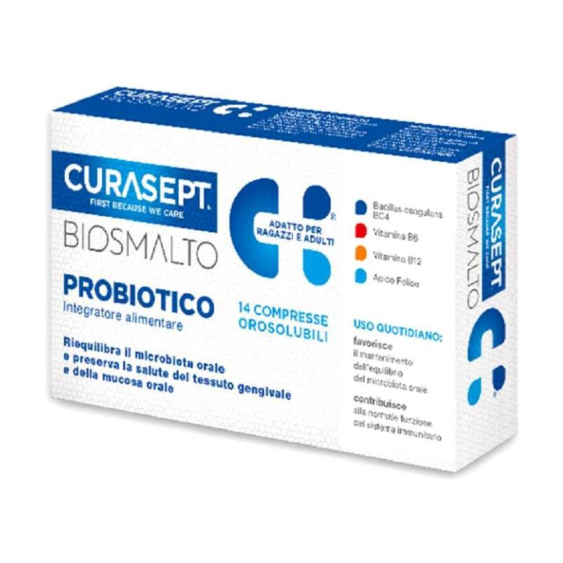 Curasept Biosmalto Probiotico - 14 Compresse per Salute Orale