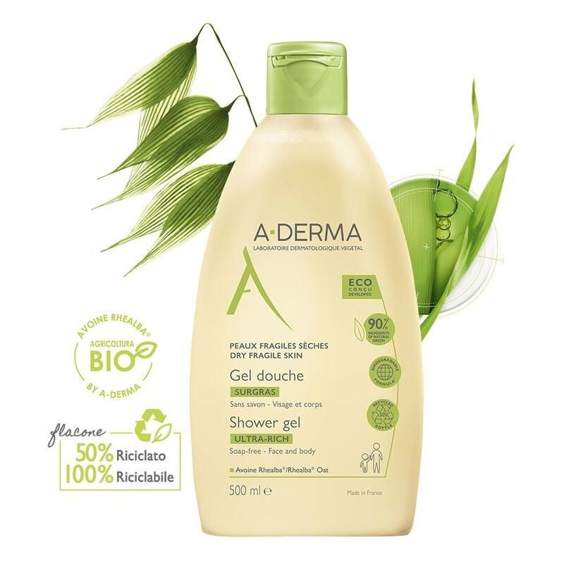 A-Derma Gel Doccia Ultra-Nutriente Sugras 500ml