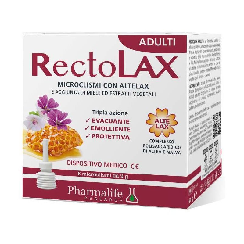 Rectolax Microclismi per Adulti - Confezione da 6 Pezzi, 9g Ciascuno