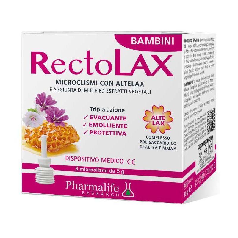 Rectolax Microclismi Pediatrici 6 Pezzi da 5g per Bambini