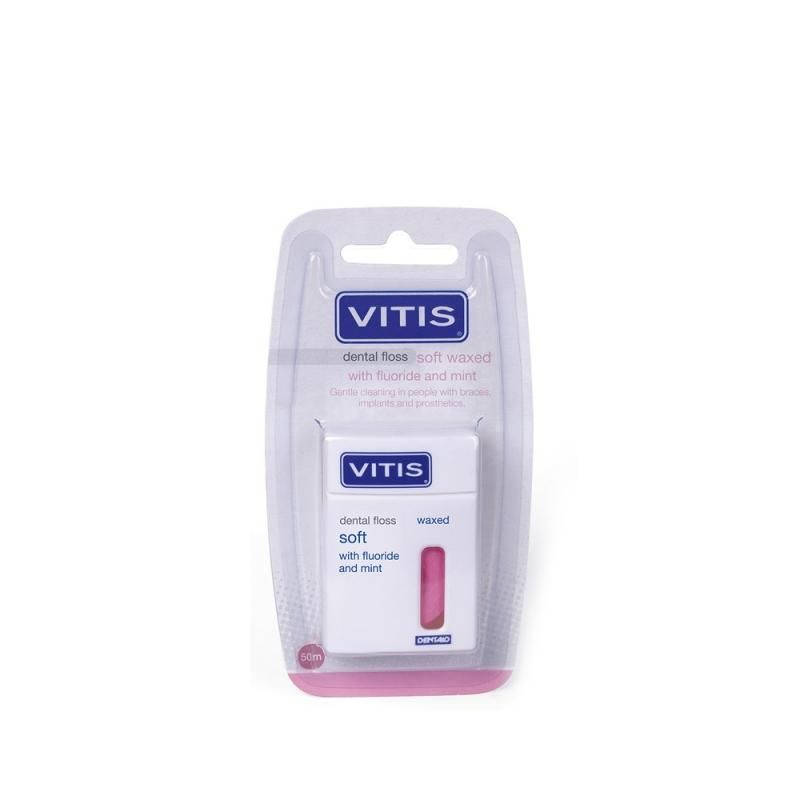 Vitis Soft Dental Floss con Fluoro e Menta - Filo Interdentale con Cera