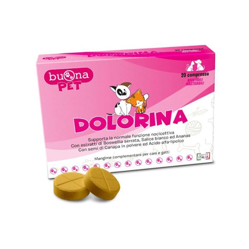 Dolorina Compresse Supplementari per Alimentazione di Cani e Gatti - 20 Pezzi