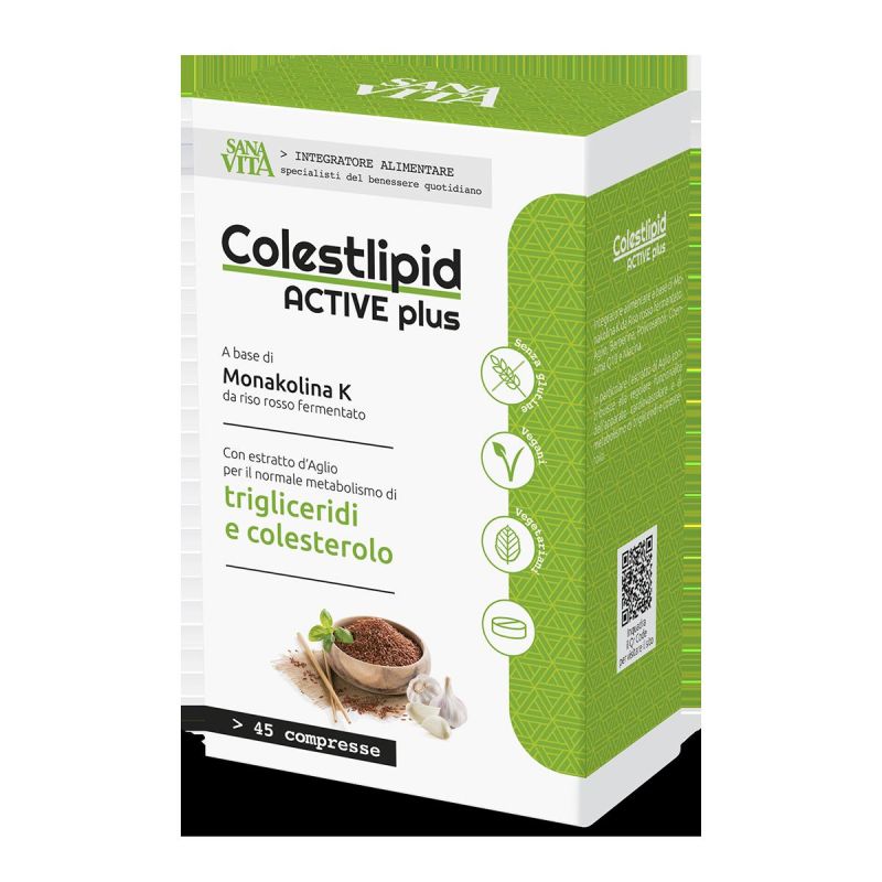 Sanavita Colestlipid Plus - Integratore per il Colesterolo, 45 Compresse