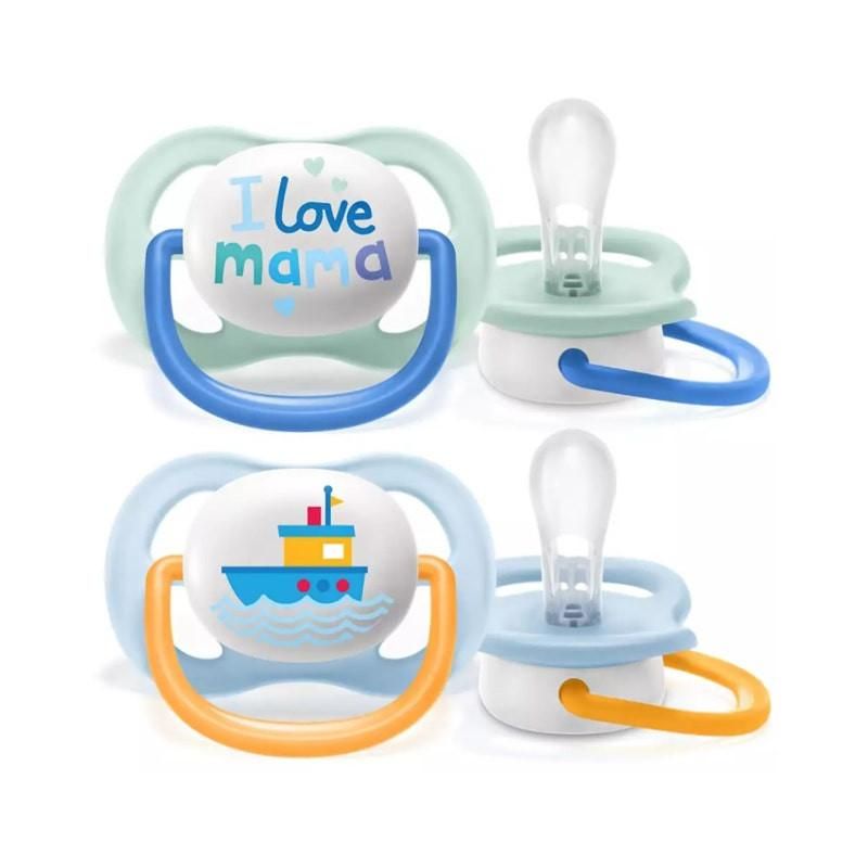 Philips Avent Ultra Air - Set di 2 Succhietti per Maschio 0-6 Mesi