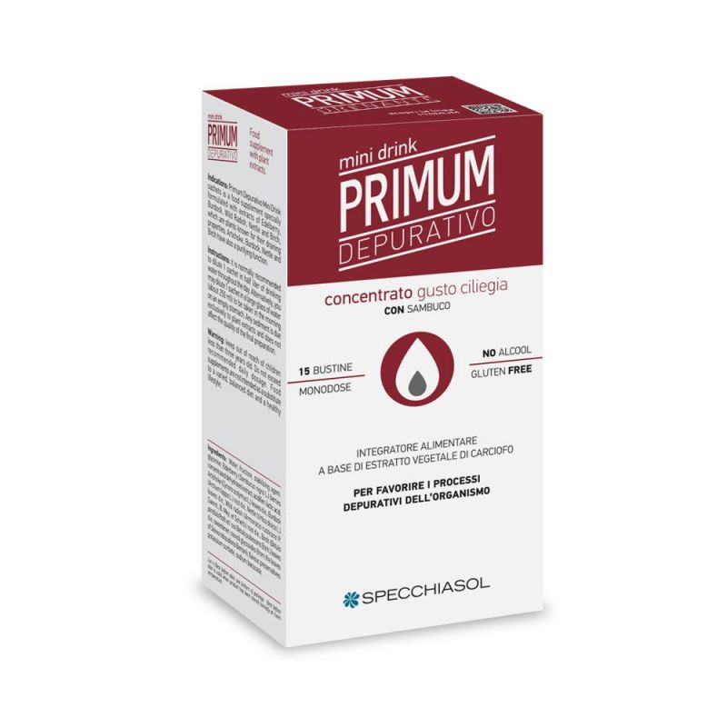 Primum Minidrink Depurativo al Gusto di Ciliegia - 15 Bustine