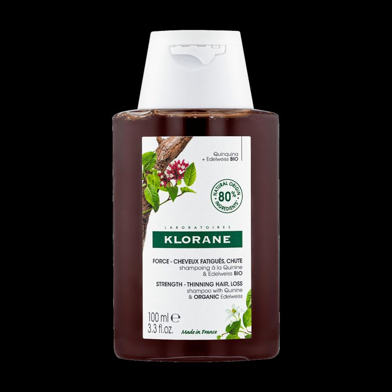 Klorane Shampoo Bio alla Chinina e Stella Alpina da 100ml - Specifico per la Caduta dei Capelli