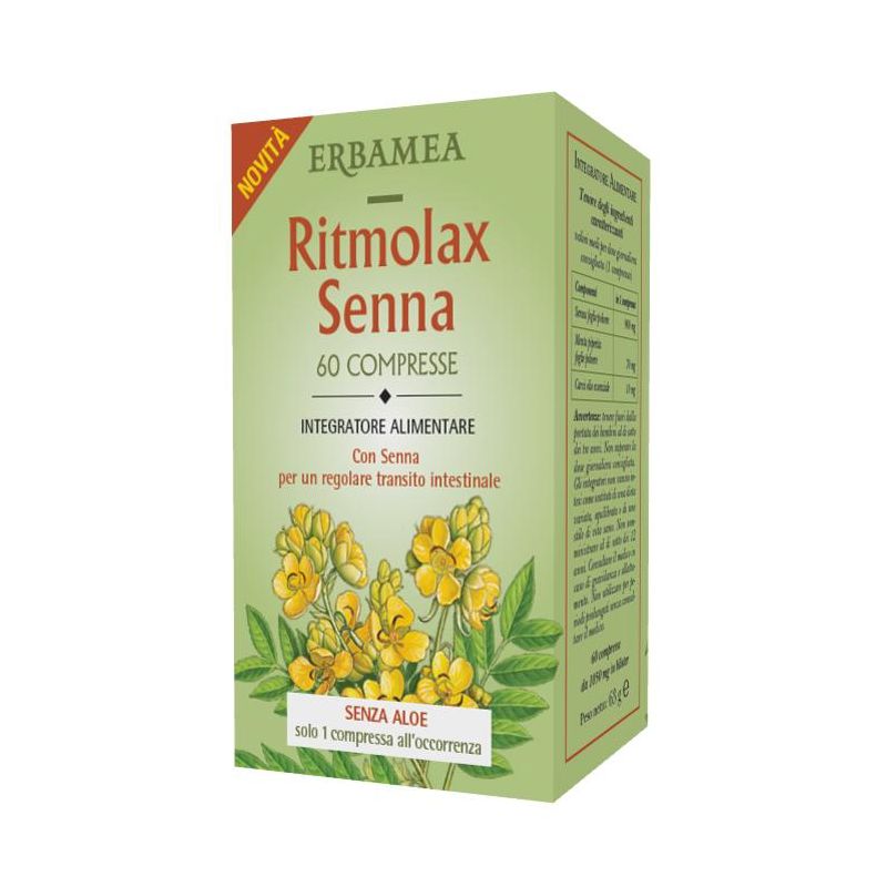 Ritmolax - Compresse di Senna per Regolarità Intestinale, 60 Pezzi