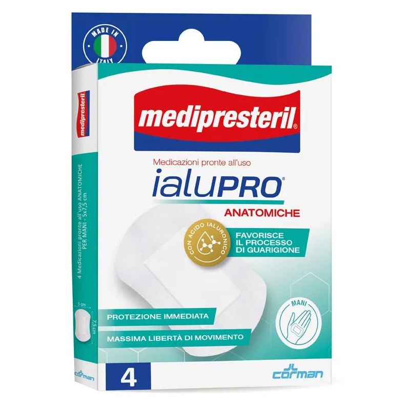 Medipresteril Ialupro - Medicazione Anatomica per Mani 5x7,5cm - 4 Pezzi