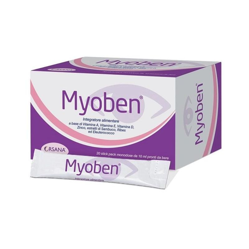Myoben Pack da 20 Stick per il Benessere della Vista