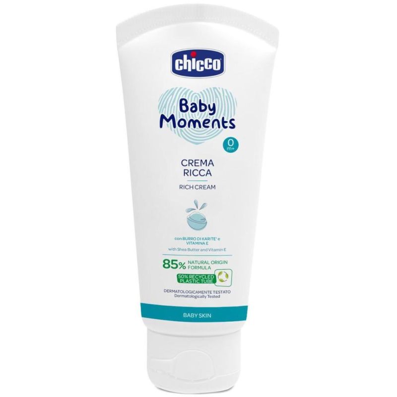 Chicco Baby Moments - Crema Delicata Extra Ricca 100ml per Neonati da 0 Mesi+
