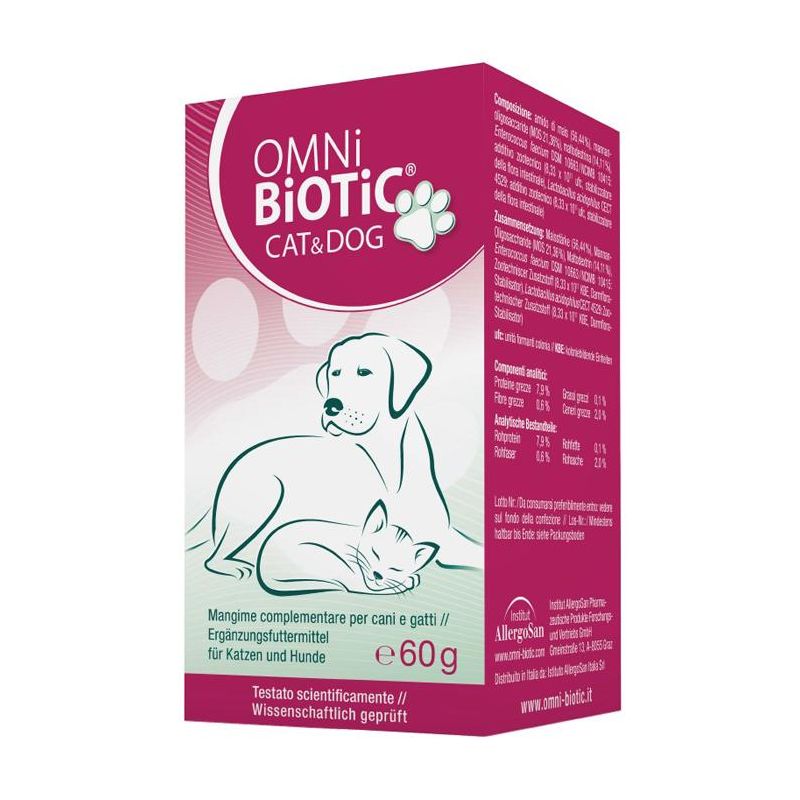 Omni Biotic Cat&Dog: Integratore Alimentare 60g per Cani e Gatti