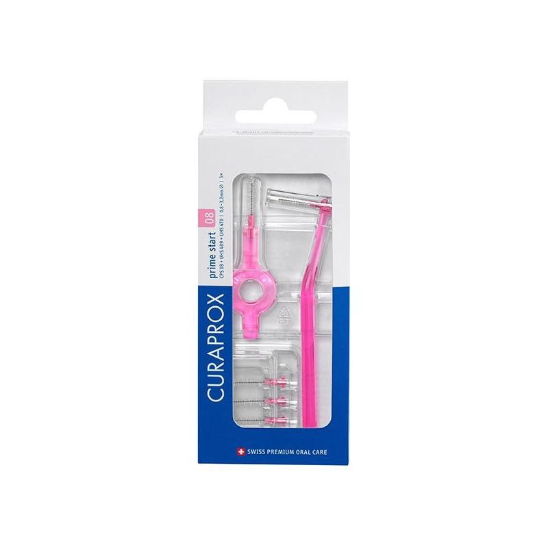 Kit iniziale Curaprox CPS 08 Prime: 5 Scovolini con 2 Maniglie