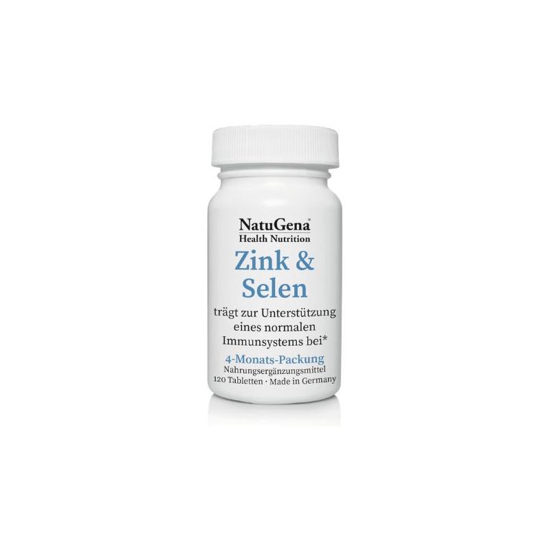 Natugena Zinco e Selenio - Integratore Alimentare in Compresse, 120 Compresse