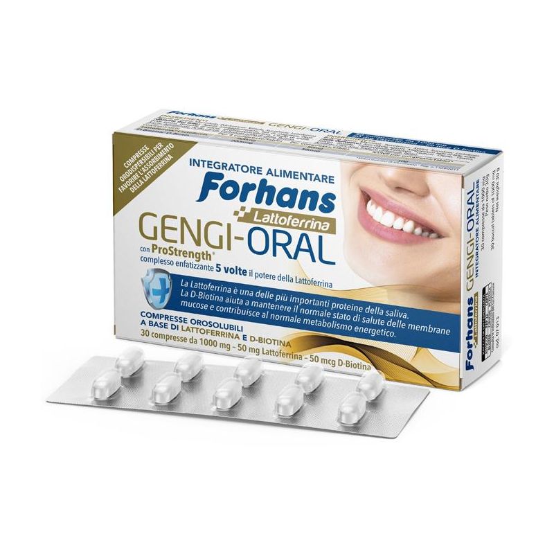Forhans Lattoferrina - Compresse Orali per la Cura dei Denti, Confezione da 30