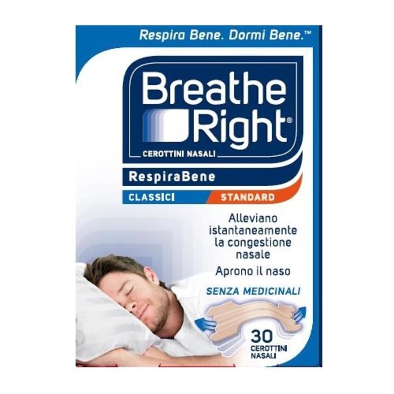 Cerotti Nasali Breathe Right Classici - Confezione da 30 Pezzi