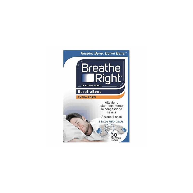 Breathe Right Cerottini Nasali Extra Forti - Pacco da 30 Pezzi