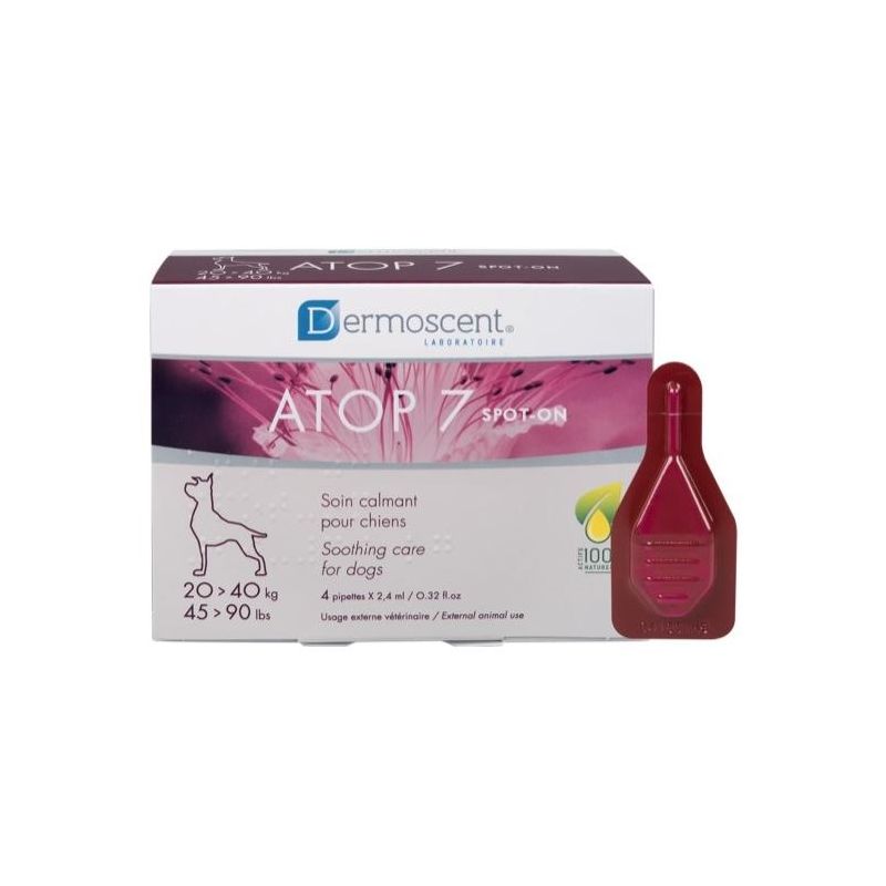 Atop 7 Spot-On Pipette Anti-Parassitarie per Cani 20-40Kg - Pacco da 4