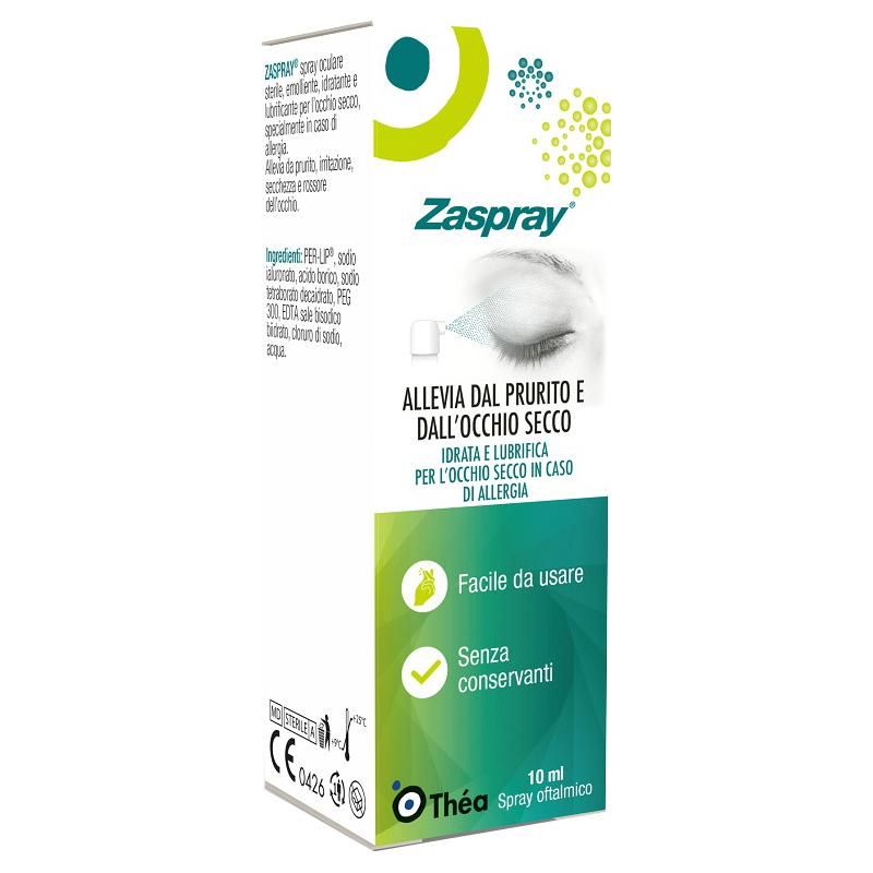Zaspray Oftalmico - Spray Idratante per Occhi Secchi, 10ml