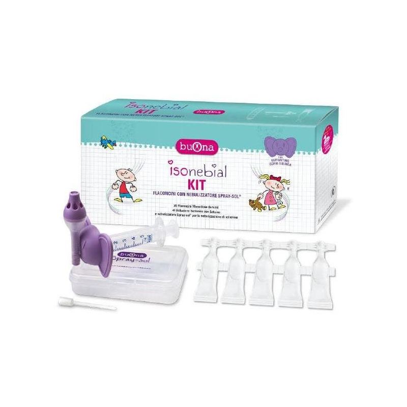 Kit di Pulizia Nasale Isonebial con 20 Flaconcini Monodose da 5ml