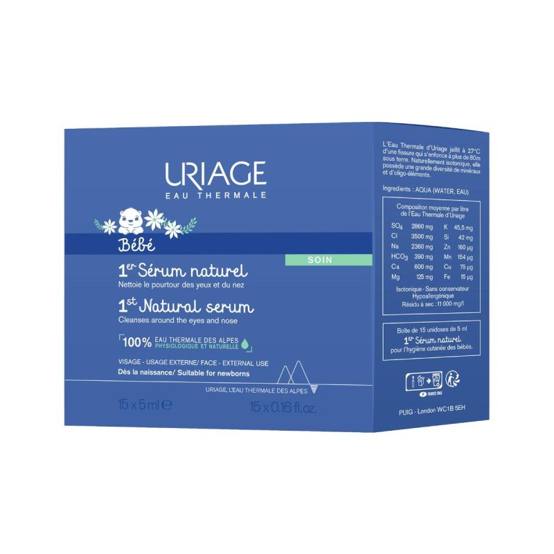 Uriage Bebe - Siero Fisiologico per Bambini, 15 Flaconcini da 5ml