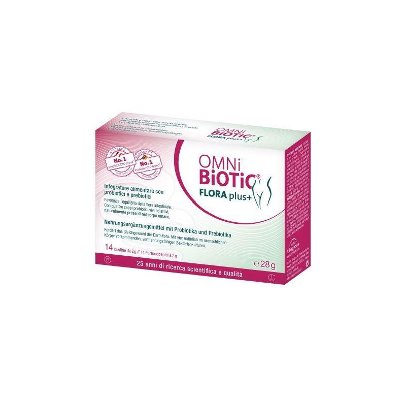 Omni Biotic Flora Plus+ Probiotico in Bustine - Confezione da 14