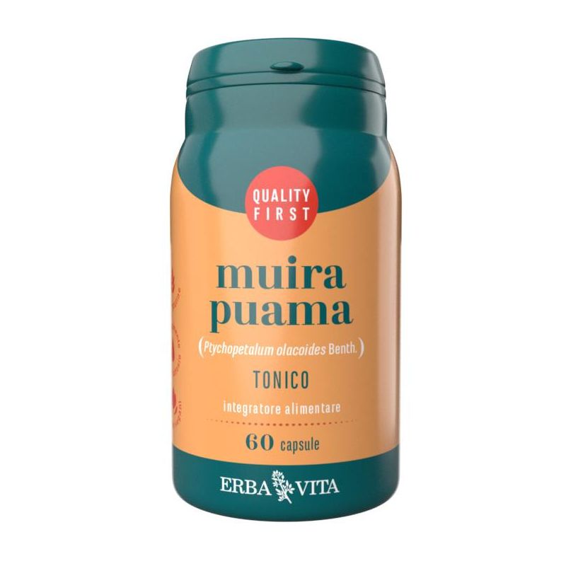 Erba Vita Muira Puama Suplemento Energetico Naturale 60 Capsule