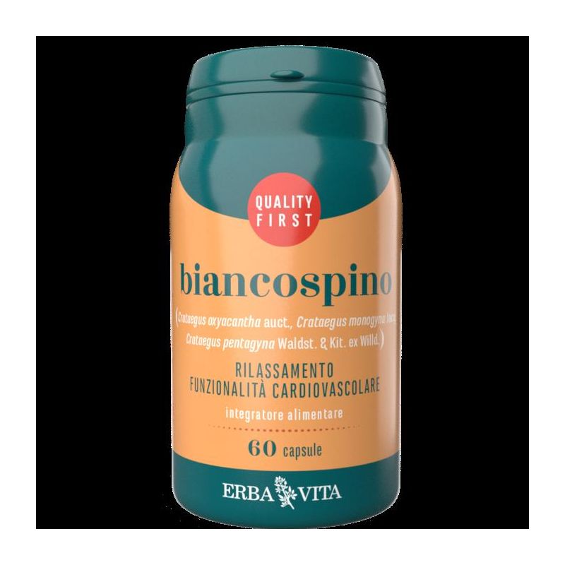 Erba Vita - Capsule di Biancospino, Confezione da 60 Pezzi