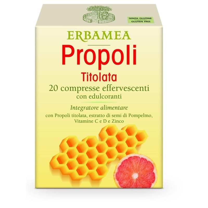 Erbamea Propoli Effervescente Titolata - 20 Compresse Effervescenti