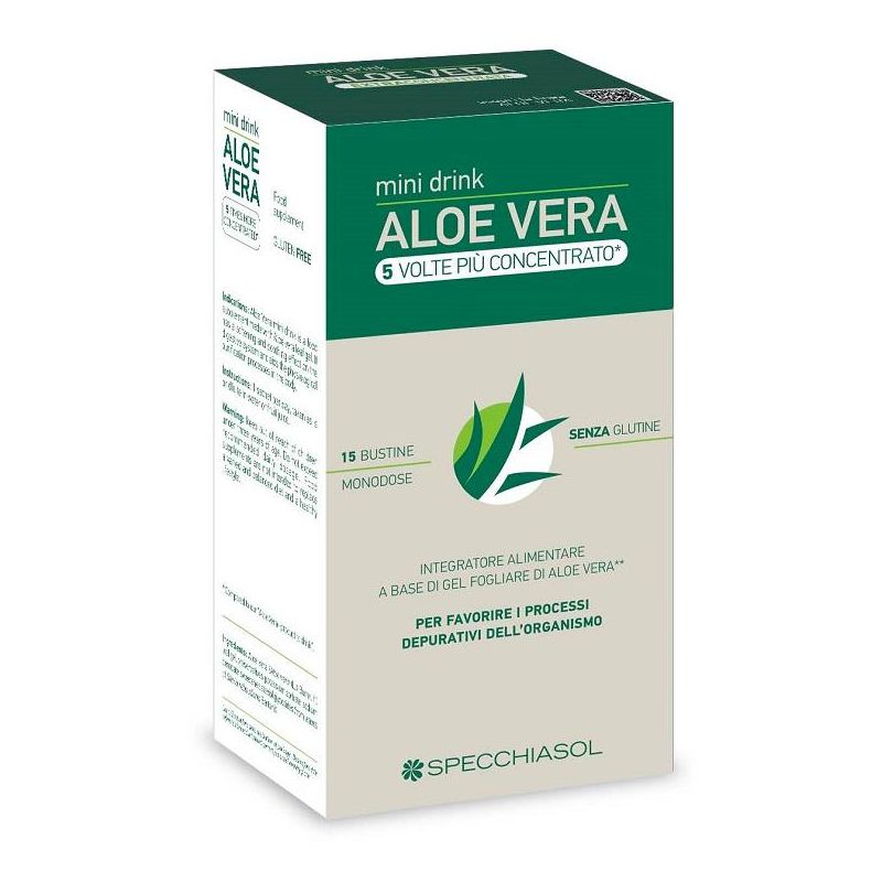 Specchiasol Aloe Vera Mini Drink Ultra Concentrato - 15 Bustine da 10ml