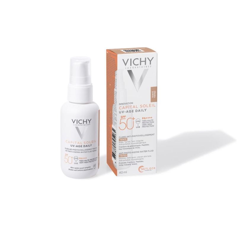 Vichy Capital Soleil Fluido Colorato Anti-Invecchiamento SPF 50+, 40ml