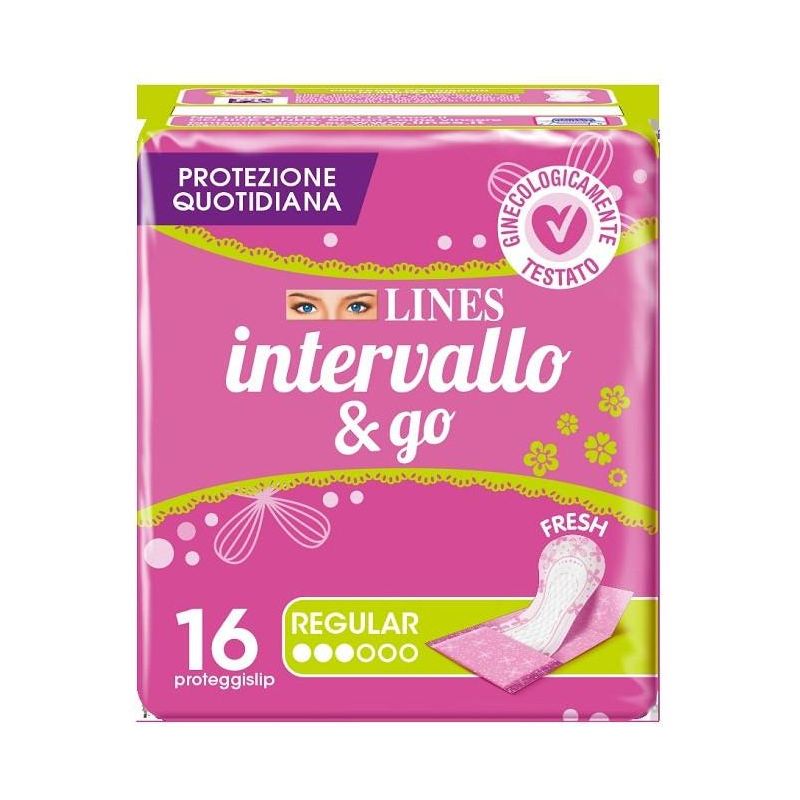 Freshgo Lines Intervallo: ProteggiSlip Ripiegabili, Pacco da 16 Pezzi