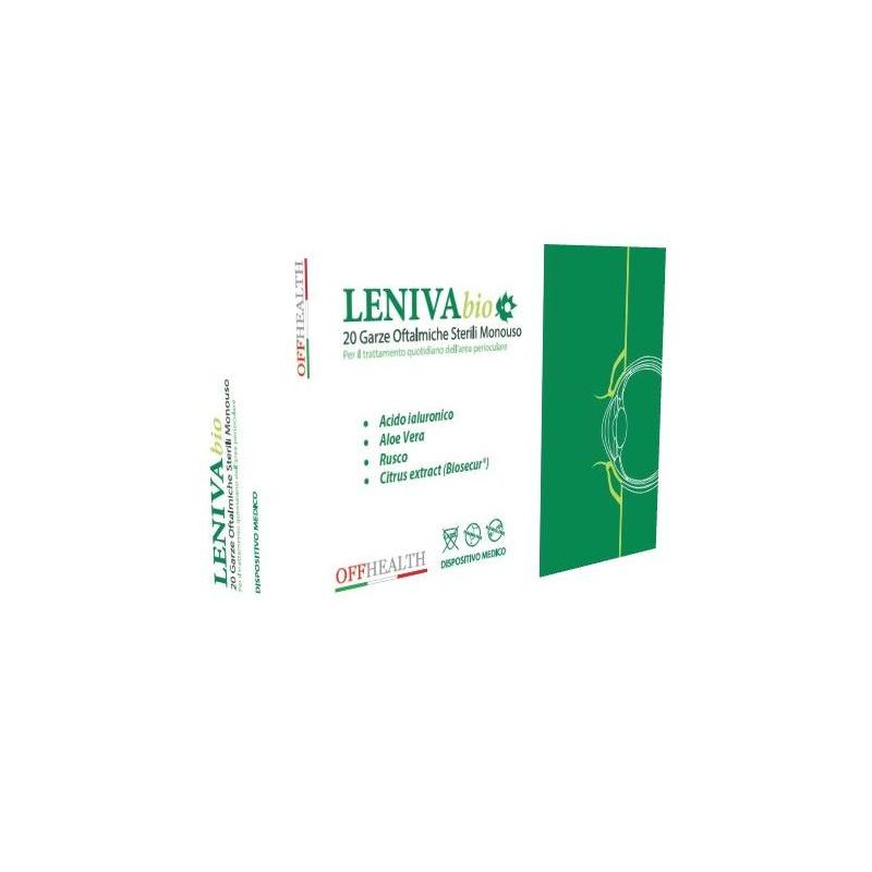 Leniva Bio - Garze Oftalmiche Sterili Monouso, 20 Pezzi