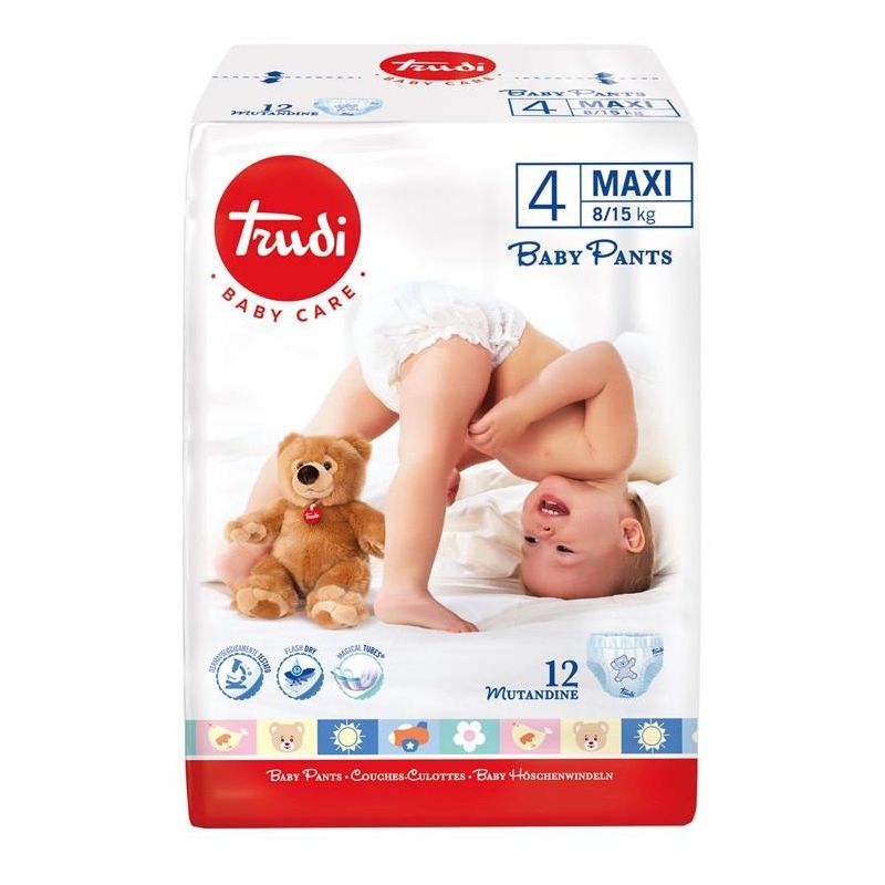 Trudi Baby Care - Mutandine Pannolini Maxi 8-15 kg, 12 Pezzi