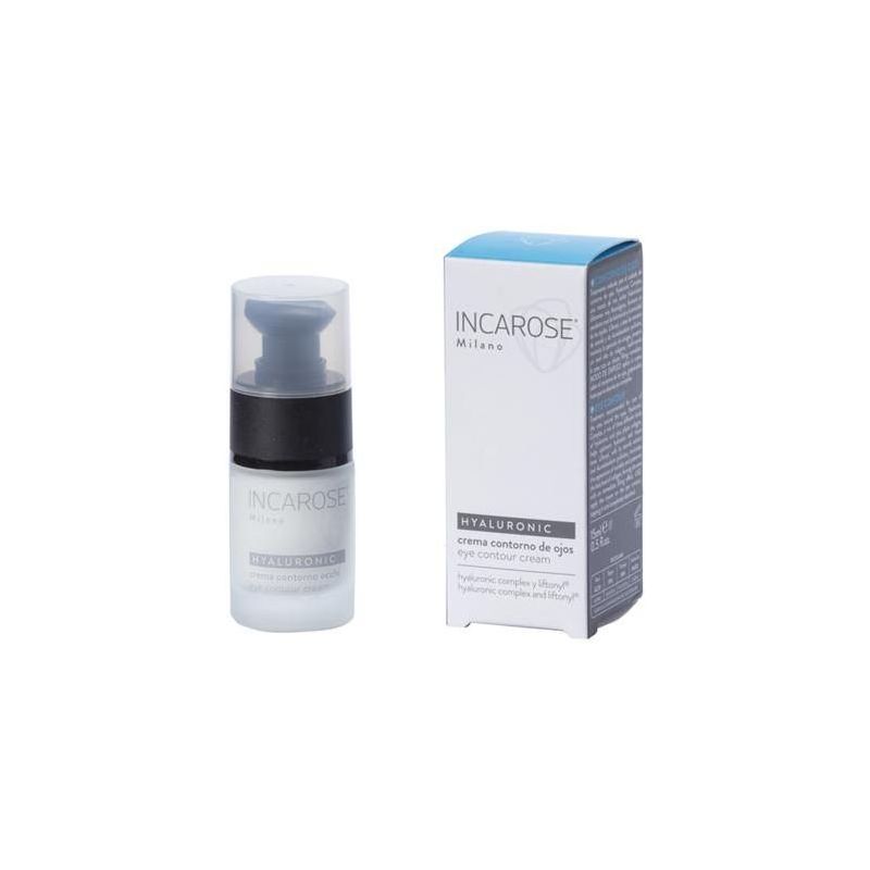 Incarose Crema Contorno Occhi Idratante con Acido Ialuronico, 15ml