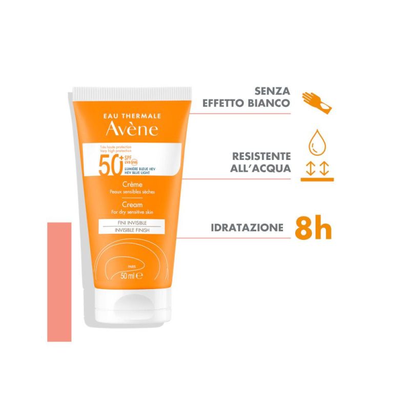 Crema Solare Viso Avène SPF 50+ Protettiva - 50ml