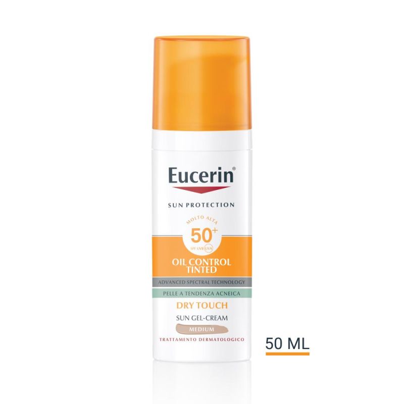 Eucerin Colorata Medium Tonalit Sun Oil Control Gel-Crema SPF50+, 50ml