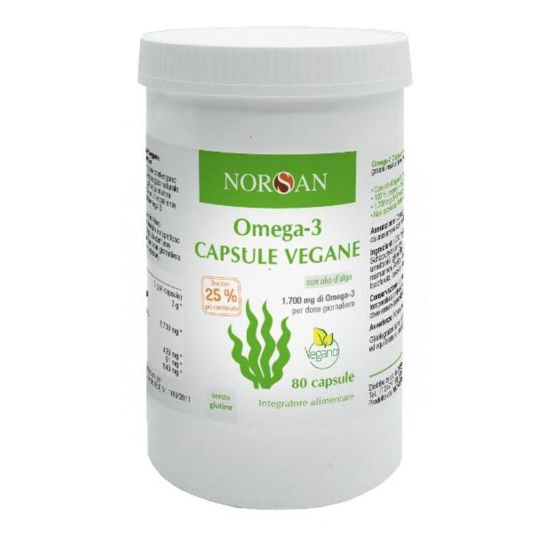 Norsan Omega 3 Capsule Vegane - Confezione da 80 Pezzi