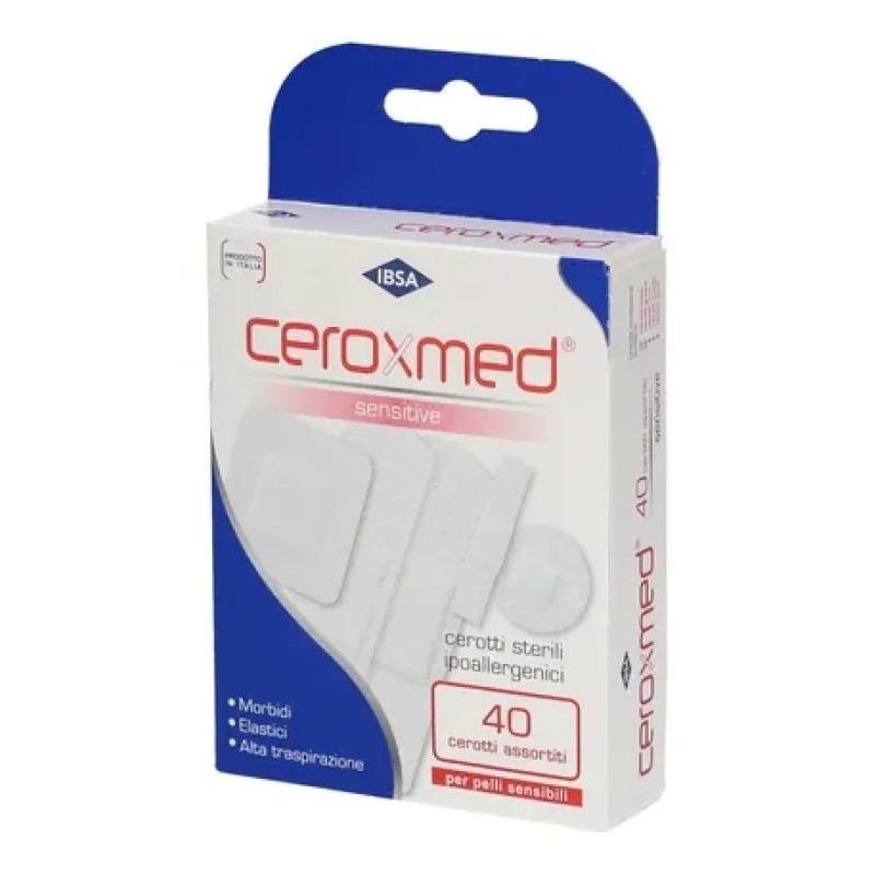 Ceroxmed Cerotti Ipoallergenici Delicati Assortiti - Pacco da 40 Pezzi