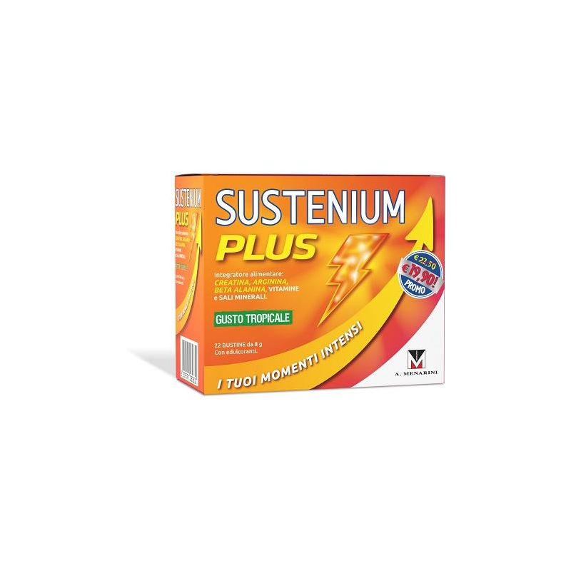Sustenium Plus Gusto Tropicale - Bustine Energetiche, Confezione da 22