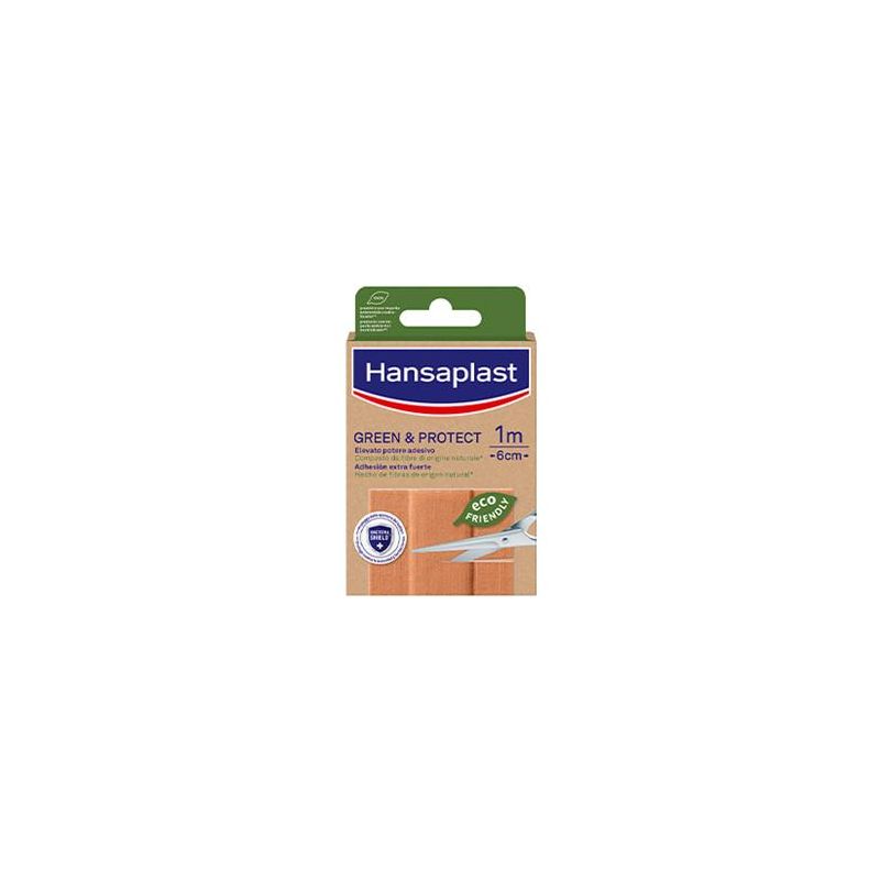 Cerotto Ecologico Hansaplast Green-Protect 1m x 6cm - Pacco da 10 Pezzi