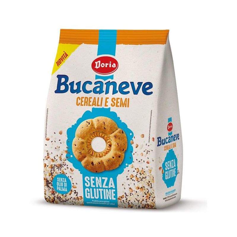 Biscotti Bucaneve Doria Senza Glutine con Cereali e Semi - 200g