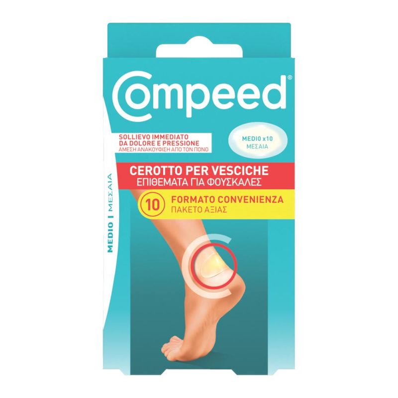 Compeed Cerotti Medi per Vesciche - Pacco da 10 Pezzi